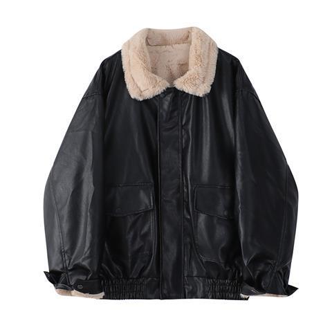 Zipper Retro Fashion Elegance Leather Coat Women's Autumn And Winter