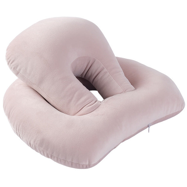 U-Shaped Desk Nap Pillow Neck Supporter Seat Cushion Headrest Travel Neck Pillow With Arm Rest