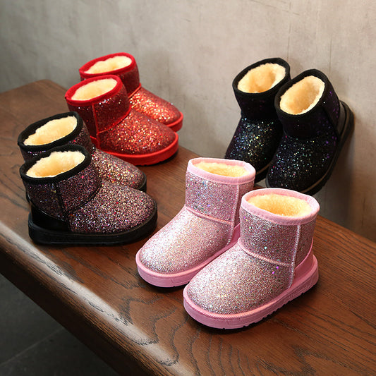 Children's snow boots in sequins