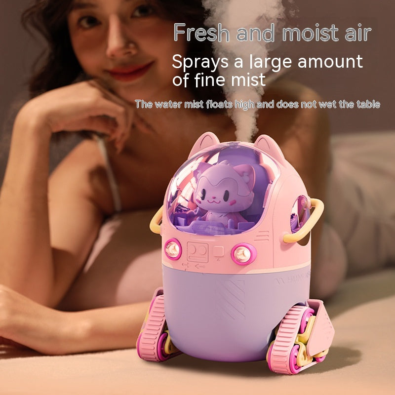 USB Small Heavy Fog Portable Water Replenishing Instrument Cartoon Space Capsule Doll Humidifier