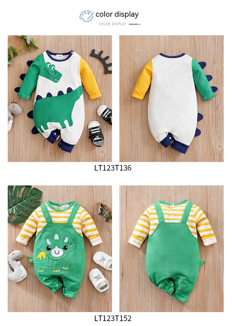 Newborn Long Sleeve Clothes Baby Pullover Cotton Class A Jumpsuit Romper