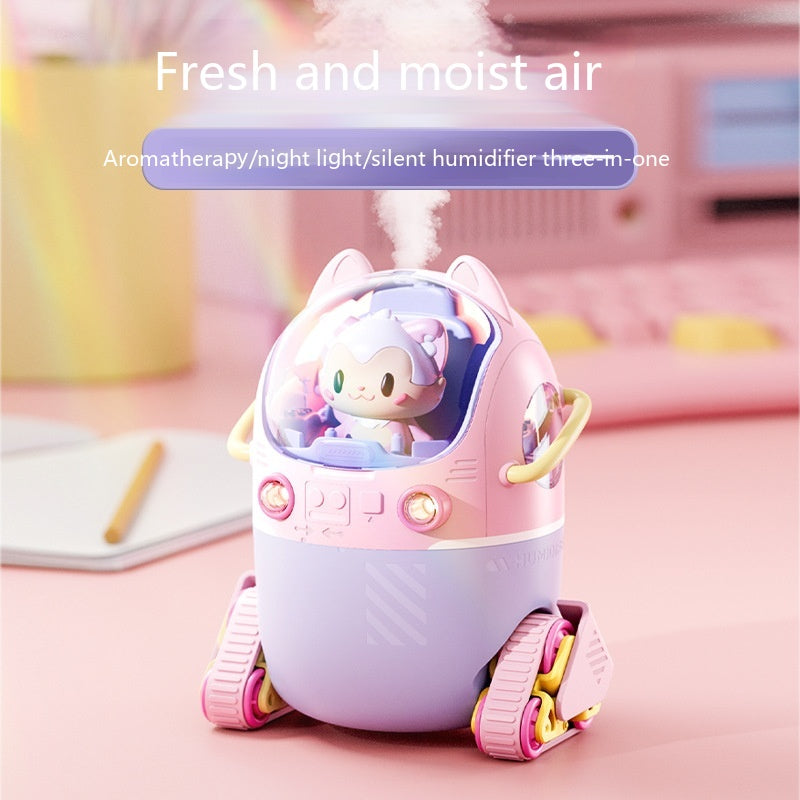 USB Small Heavy Fog Portable Water Replenishing Instrument Cartoon Space Capsule Doll Humidifier