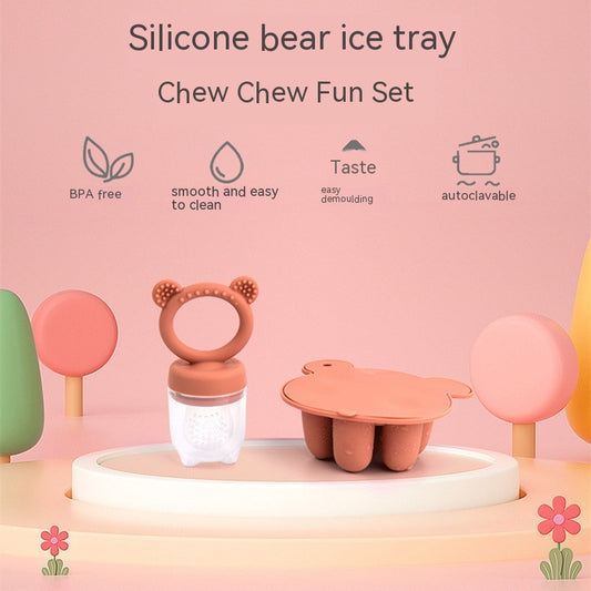 Household Bear Ice Tray Happy Bite Silicon Suit