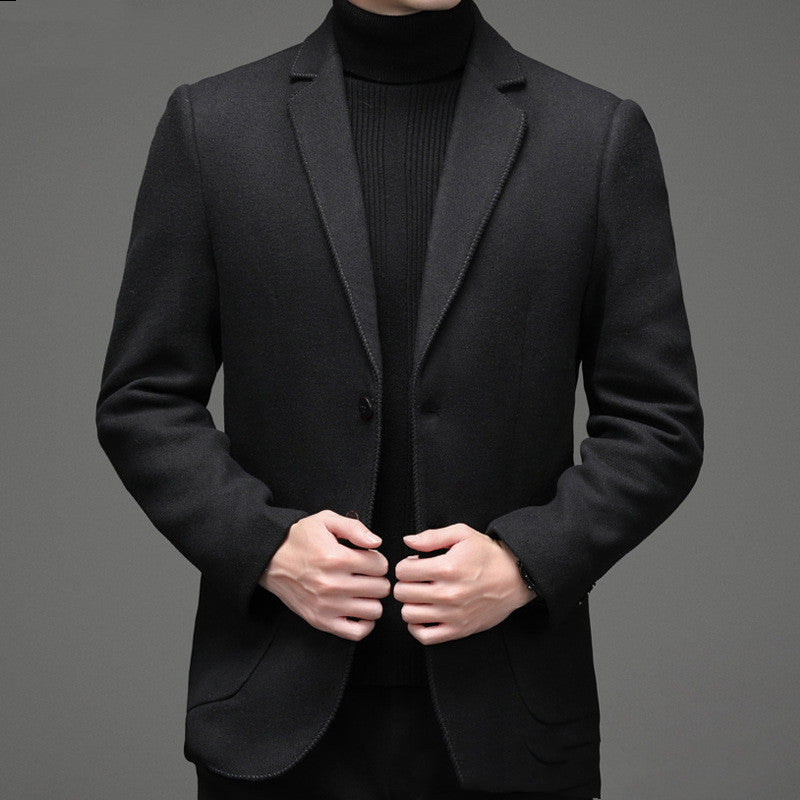 Young And Middle-aged Casual Woolen Coat Men