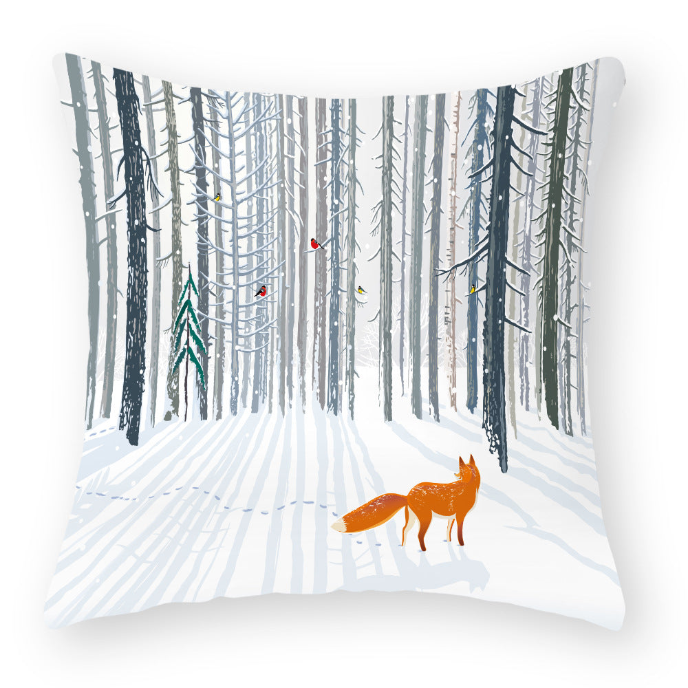 Cartoon Little Fox Jeanette Throw Pillowcase Light