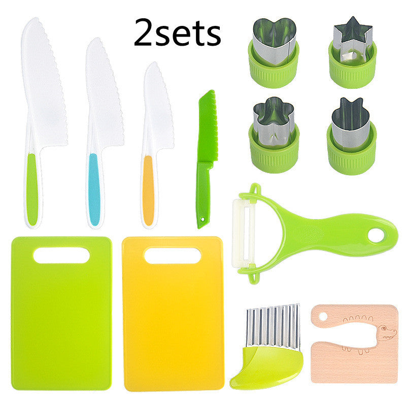 Children's Plastic Birthday Cake Stand Knife Toy Suit