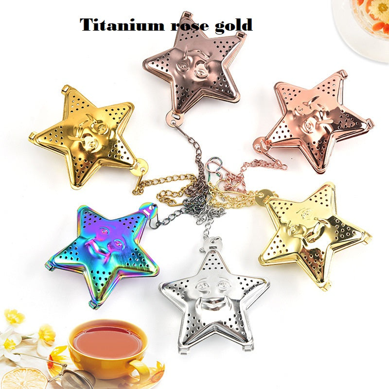 Hangable Stainless Steel Star-shaped Tea Leaking Tea Ball