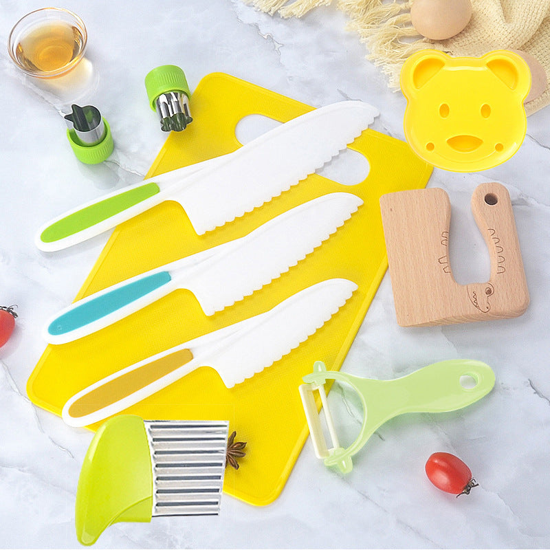 Children's Plastic Birthday Cake Stand Knife Toy Suit