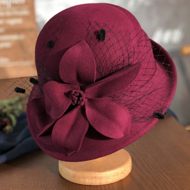 Ladies Dome Mesh British Ladies Elegant Hat