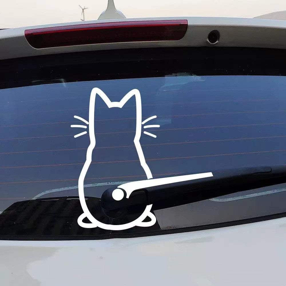 Personalized Cute Cat Shape Wiper Decoration Sticker