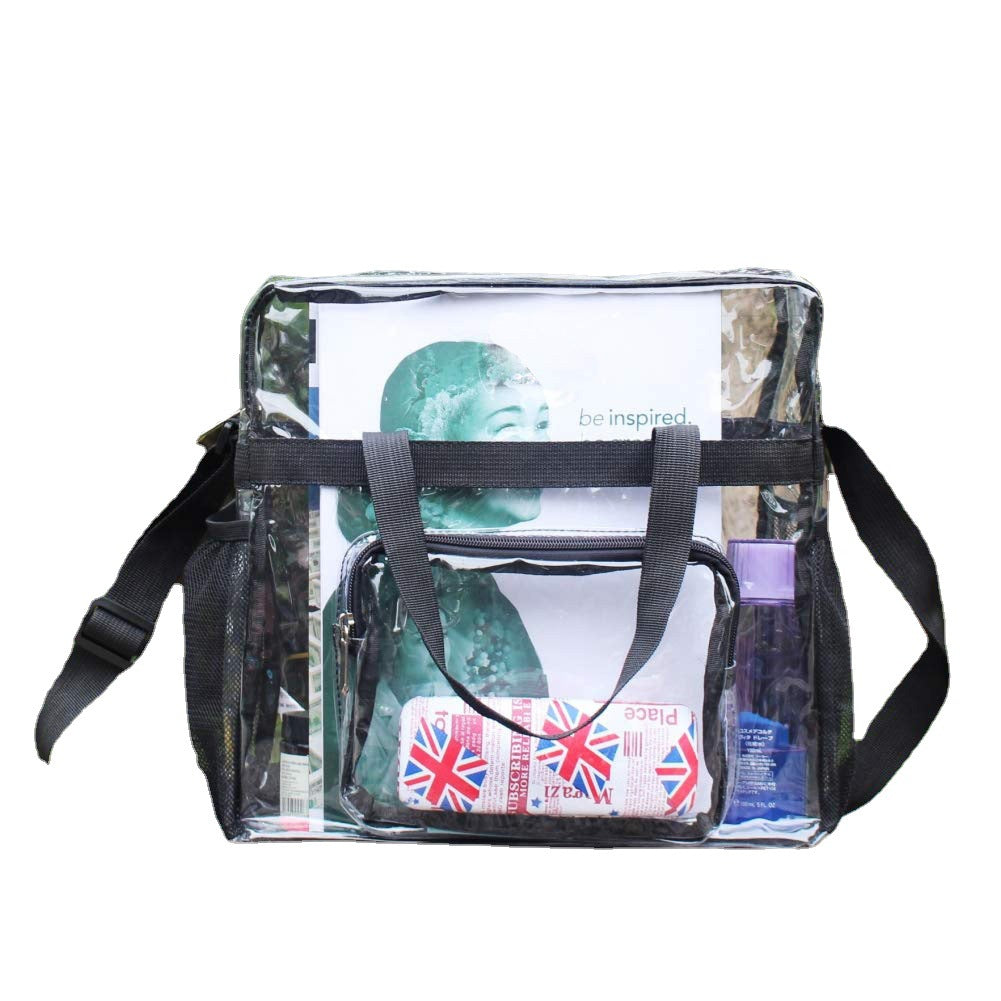 PVC Transparent Bags Handbag Portable Travel Buggy Bag