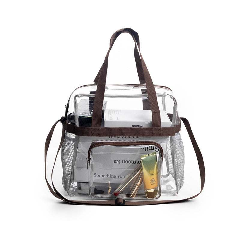 PVC Transparent Bags Handbag Portable Travel Buggy Bag