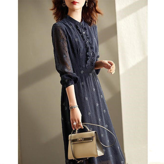 Women's Fashion Temperament Loose Waist Dress