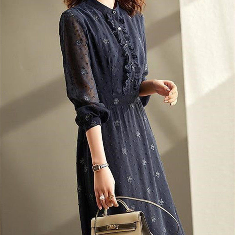 Women's Fashion Temperament Loose Waist Dress