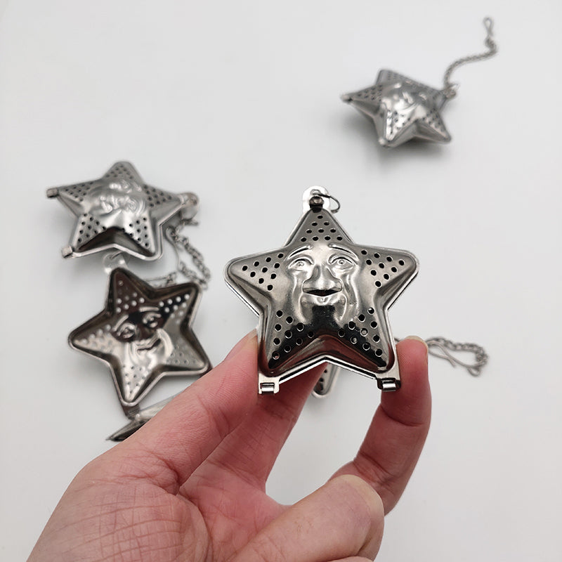 Hangable Stainless Steel Star-shaped Tea Leaking Tea Ball