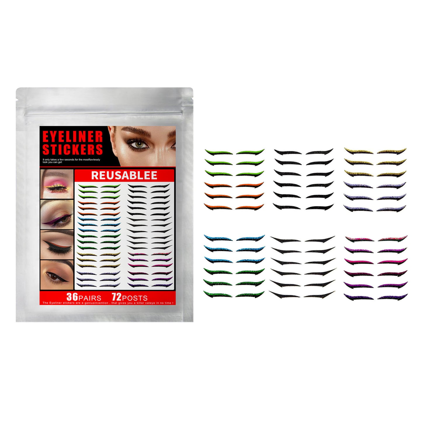 Natural Fashion And Charming Eyeshadow Stickers Smoky Makeup Paper Sticky Without Smudging