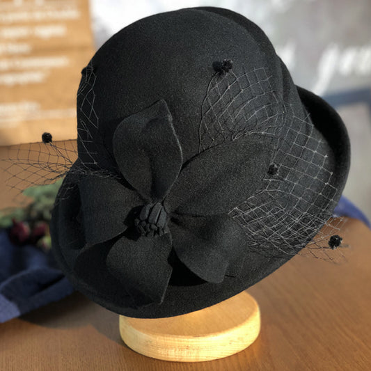 Ladies Dome Mesh British Ladies Elegant Hat