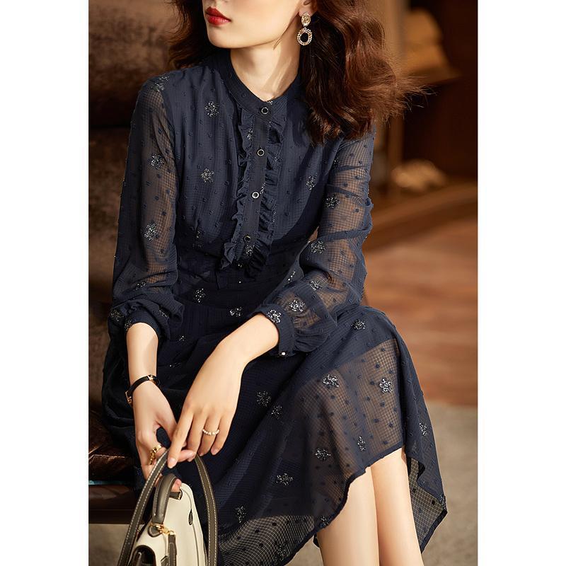 Women's Fashion Temperament Loose Waist Dress