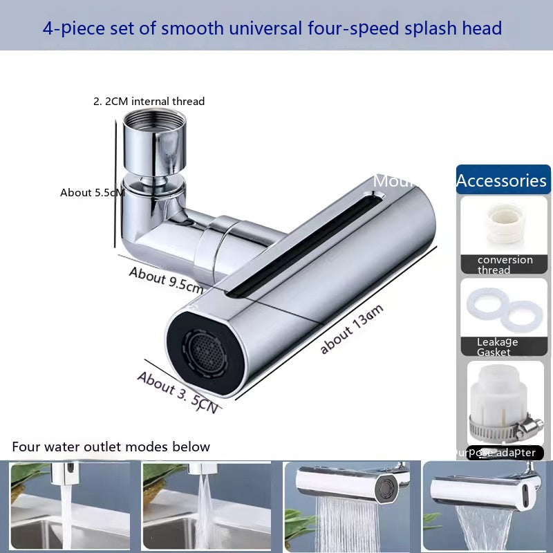 Four-speed Flying Rain Waterfall Tap Bibcock Kitchen Vegetable Basin Splash-proof Water