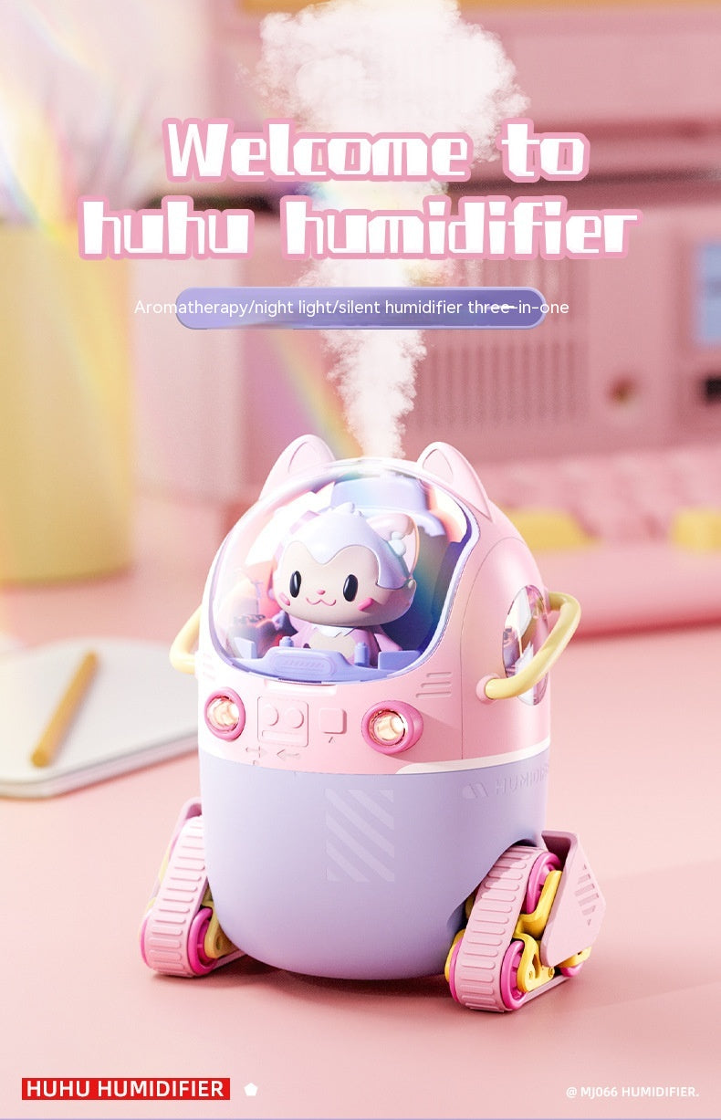 USB Small Heavy Fog Portable Water Replenishing Instrument Cartoon Space Capsule Doll Humidifier