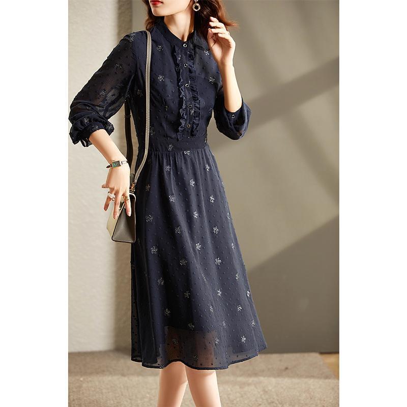 Women's Fashion Temperament Loose Waist Dress